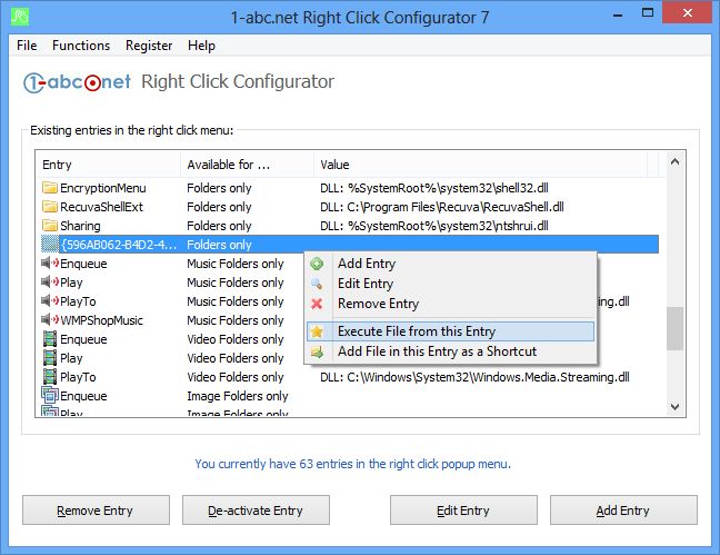 1-abc.net Right Click Configurator screenshot